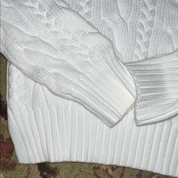 Polo Ralph Lauren White Cable Knit Sweater - Picture 4 of 6